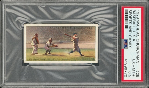 1929 W.A. & A.C. Churchman "Sports & Games In Many Lands" #25 Babe Ruth – PSA EX-MT+ 6.5
